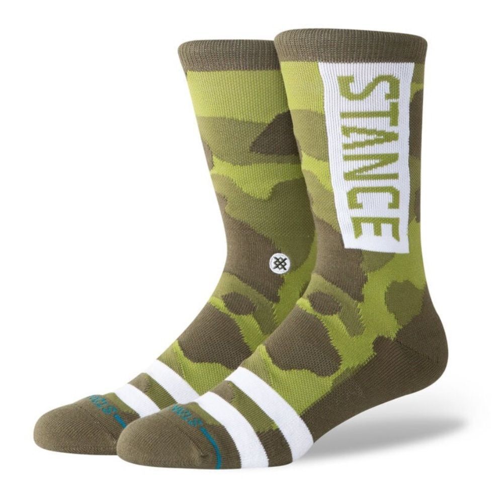 Stance OG Camo Crew Socks Large NWT